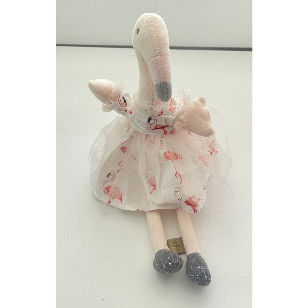 Debi Lilly Phyllis Ballerina Flamingo Plush Soft Pink Tutu Dancer Stuffed Animal